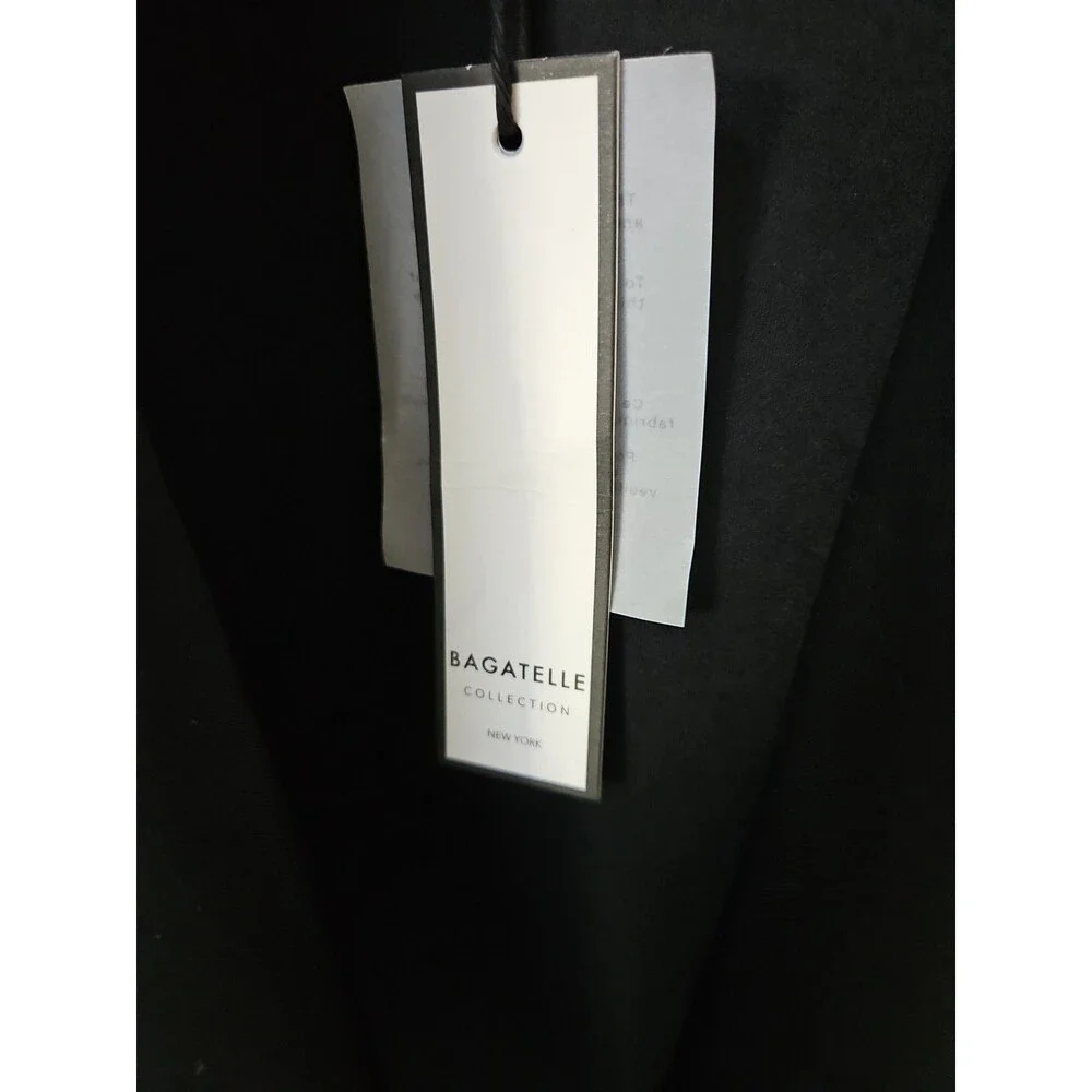 NWT! Bagatelle Collection Faux Suede Leather Drap Collar Open Jacket - Picture 3 of 13